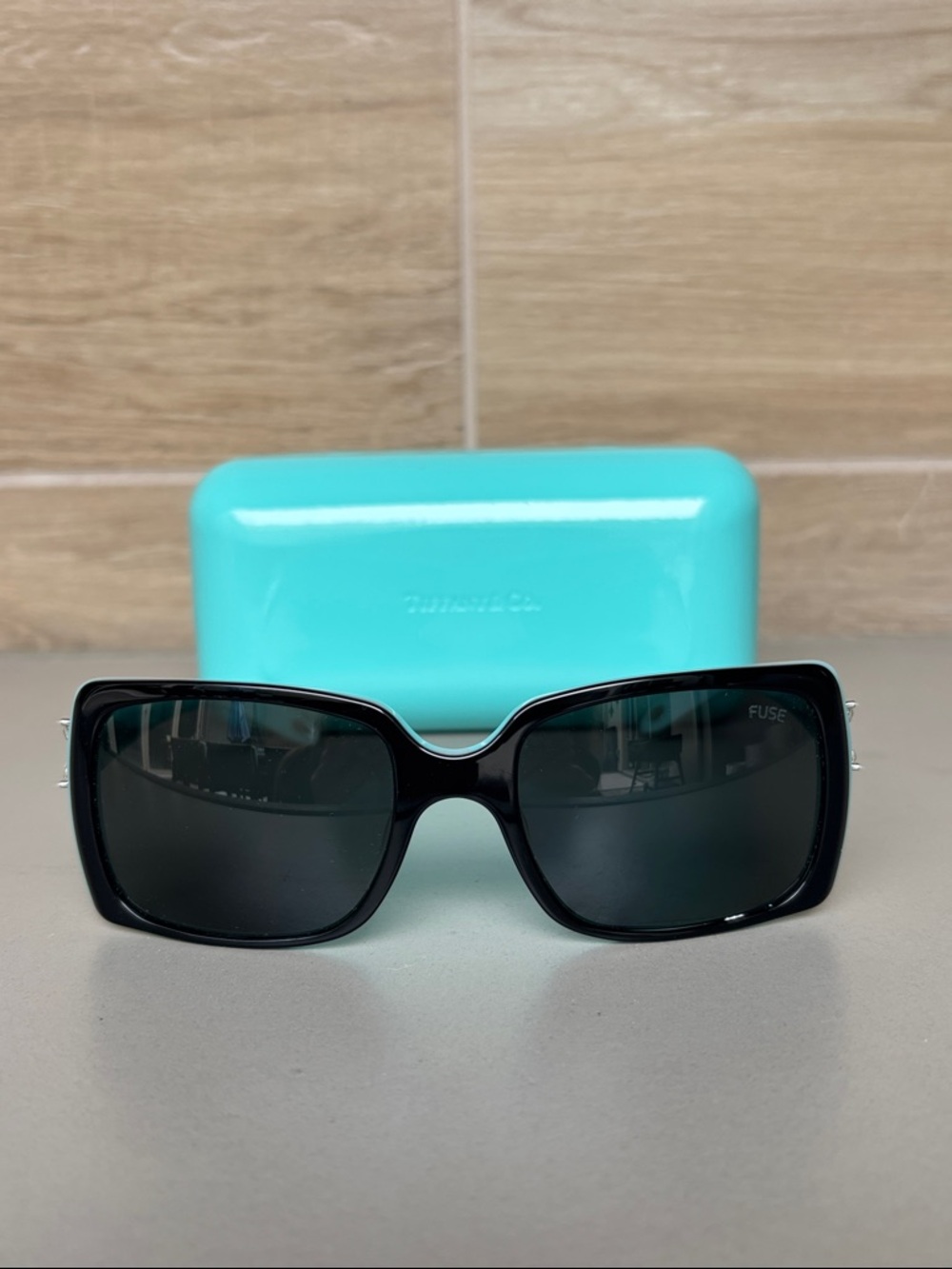 Authentic Tiffany & Co Sunglasses Rimmed in Signature Tiffany Blue Crystal Frame - Picture 7 of 16